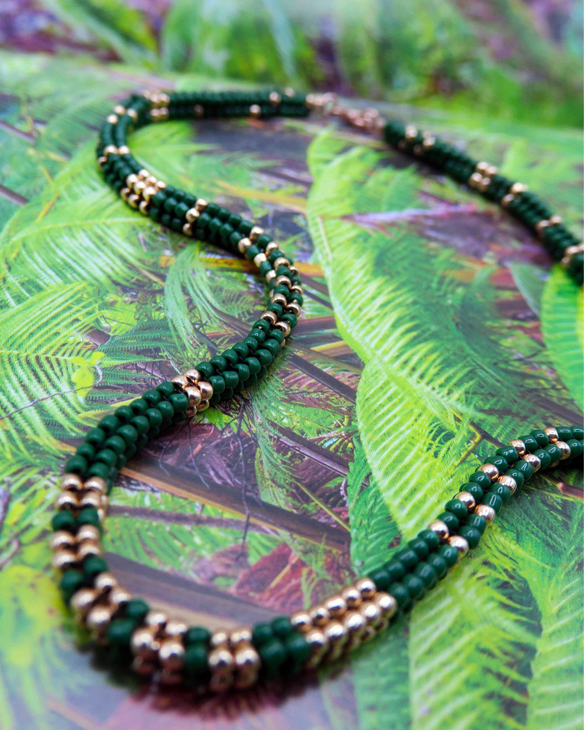Collana Elsa con Perline Verdi