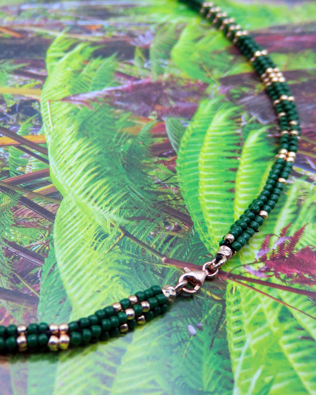 Collana Elsa con Perline Verdi